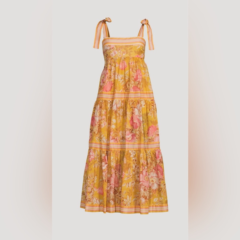 Zimmerman🌺 The Pattie Midi Dress in Bright Florals. Zimm Sz. 2= US 6/8 - Picture 3 of 13